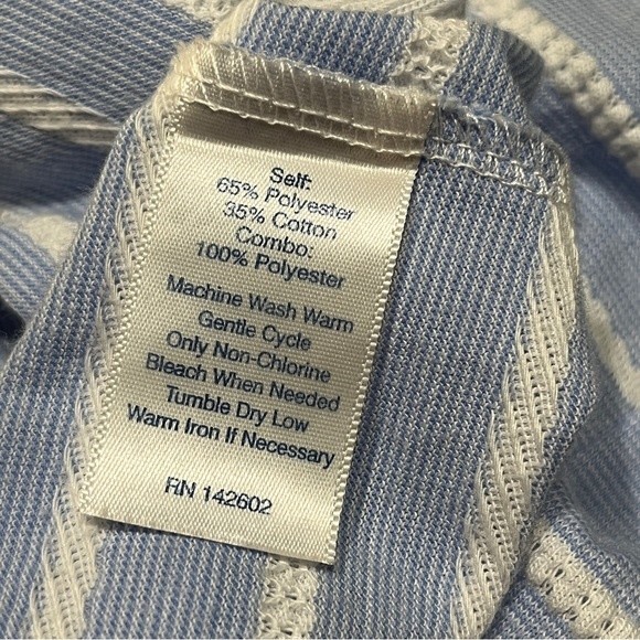 SAIL TO SABLE STS Blue Stripe Shift Dress XL Shirt Nautical Fisherman Coastal - Picture 9 of 9